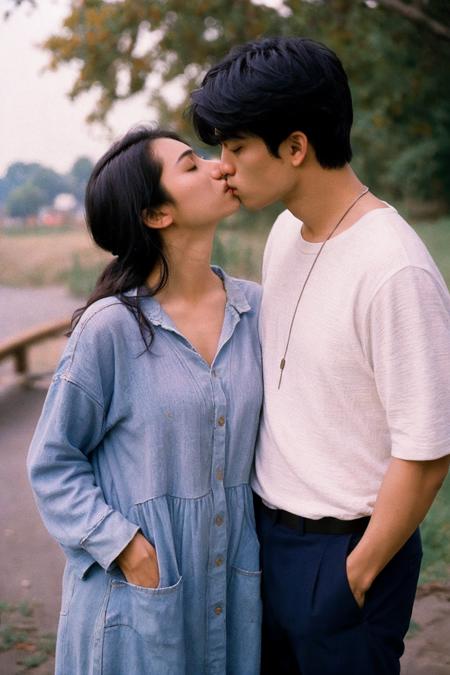 00877-676613915-3656-_a couple of lovers, man and woman, outdoor, (kissing), casual outfit_depth of field, film grain, ektachrome, photographed on da.png